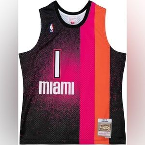Miami Heat Chris Bosh Hardwood Classics 2011-12 Split Swingman Jersey NWT